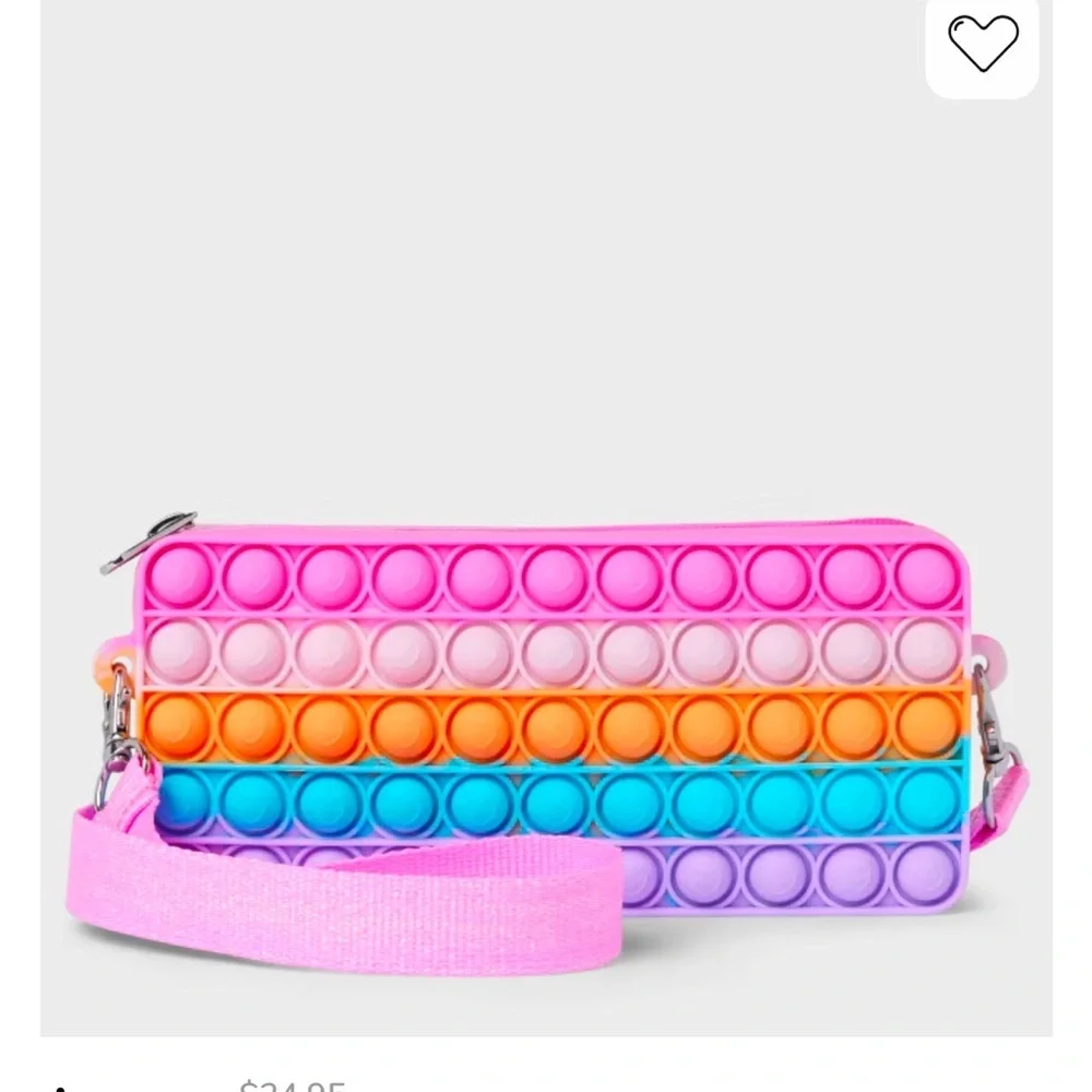 NWOT Girls Multicolor Pop It Bag